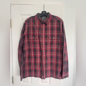 Kuhl Men's Red and Black Plaid Button Down Shirt
